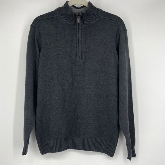 Oscar de la Renta Men's Cotton Blend Dark Grey Pullover/Sweater Size L - Picture 2 of 7
